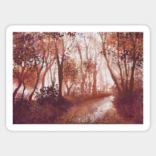 The Magic forest in Watercolor by Annalisa Amato Sticker